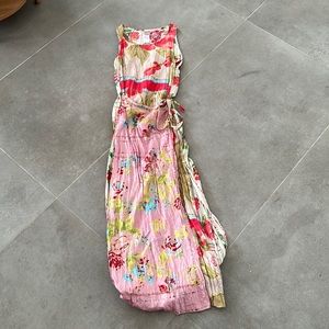 Oilily Floral Wrap Detail 100%Silk size Small Dress
